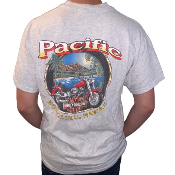 Vintage Harley Davidson Shirt / Eagle Hawaii Tee Shirt Large L Y2K - Picture 2 of 15